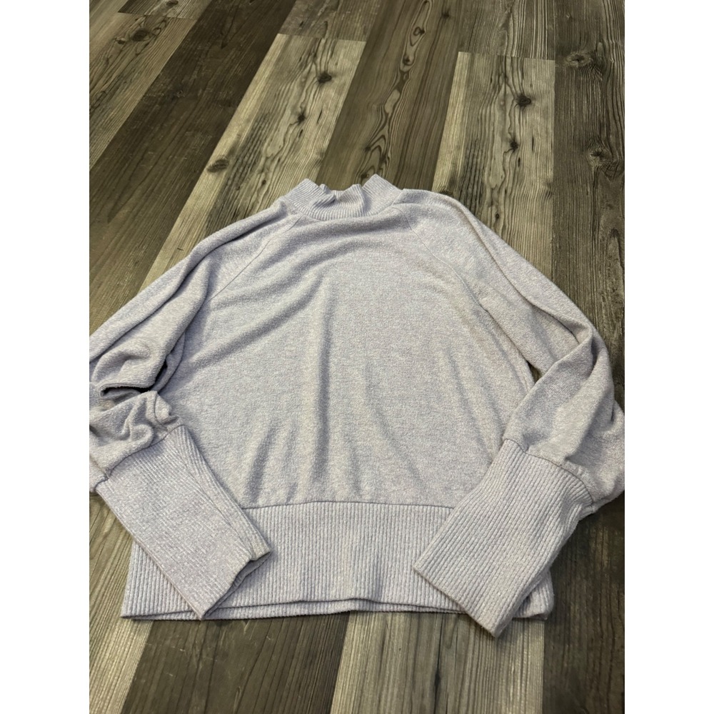 Maeve Anthropologie Lavender Mock Neck Ribbed Cuff Sweatshirt Large OB1274564